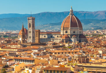 Historic City Centre of Florence Aerial View over the Historic City of Florence, Tuscany, Italy